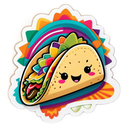 taco colorful fun SVG PNG design with clean design elements