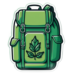 backpack leaf SVG PNG design with clean design elements