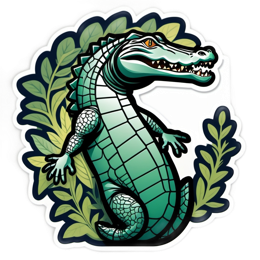 fantasy crocodile SVG PNG design with clean design elements