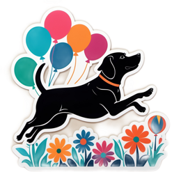 balloons playful SVG PNG design with floral elements