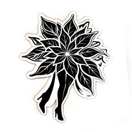 sticker leaf SVG PNG design with clean design elements