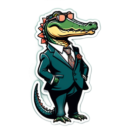 illustration crocodile SVG PNG design with clean design elements