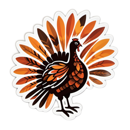 turkey autumn leaves SVG PNG design with clean design elements