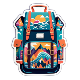 backpack mountain SVG PNG design