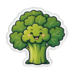 broccoli cartoon SVG PNG design with clean design elements