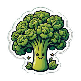 sticker broccoli SVG PNG design with clean design elements