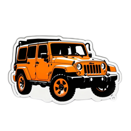 jeep sticker SVG PNG design with clean design elements
