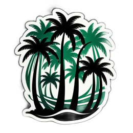 palms tropical SVG PNG design with clean design elements