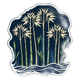 bamboo water SVG PNG design with clean design elements