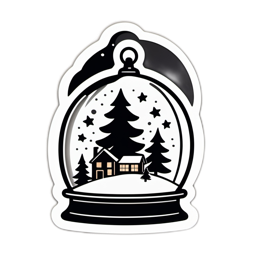 christmas snowglobes SVG PNG design with clean design elements