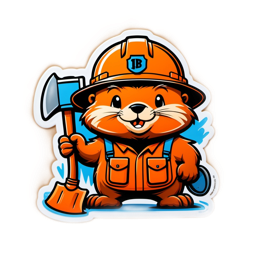 cartoon character construction SVG PNG design with clean design elements