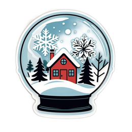 winter snowglobe home SVG PNG design