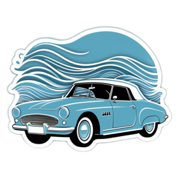 car sky SVG PNG design with clean design elements