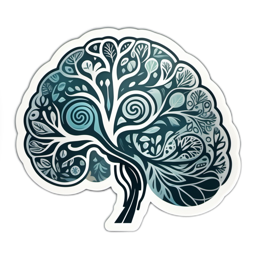 nature brain SVG PNG design with clean design elements