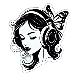music butterfly SVG PNG design with clean design elements