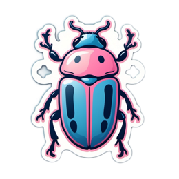 bright beetle SVG PNG design with clean design elements
