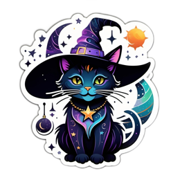 fantasy cat witch SVG PNG design