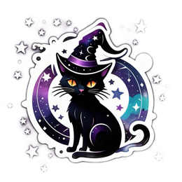 fantasy cat stars SVG PNG design