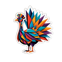artistic colorful peacock SVG PNG design with clean design elements