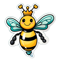 quotes bee sticker SVG PNG design with clean design elements