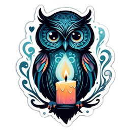 owl candle SVG PNG design