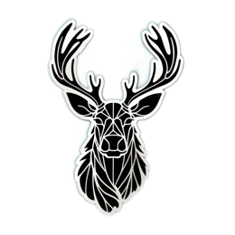 deer head SVG PNG design with clean design elements