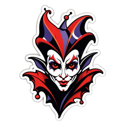 joker sticker SVG PNG design with clean design elements
