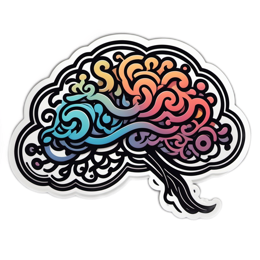 colorful vibrant brain SVG PNG design