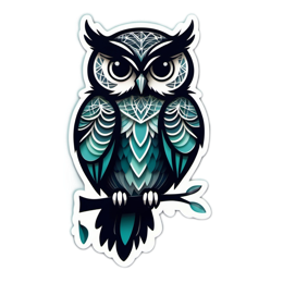 owl print SVG PNG design with clean design elements