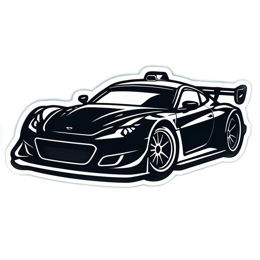 car racing SVG PNG design with clean design elements