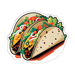 tacos vegetables SVG PNG design with clean design elements
