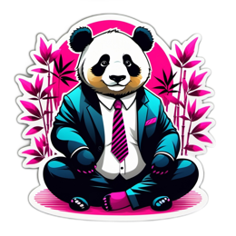 fancy panda sticker SVG PNG design