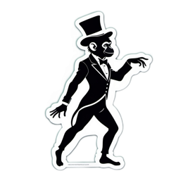 character monkey SVG PNG design with clean design elements