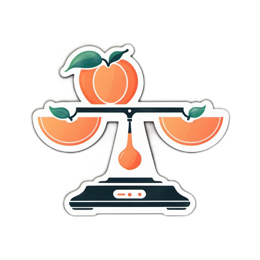 kitchen fruit scale SVG PNG design with clean design elements