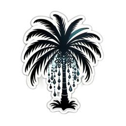 nature palm tree SVG PNG design with clean design elements