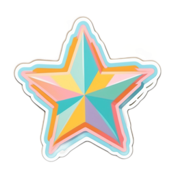 sticker star colorful SVG PNG design