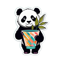 panda plant SVG PNG design with clean design elements