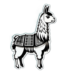 llama SVG PNG design with clean design elements