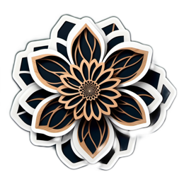 flower intricate SVG PNG design with clean design elements, white floral elements