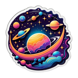 fantasy space stickers SVG PNG design