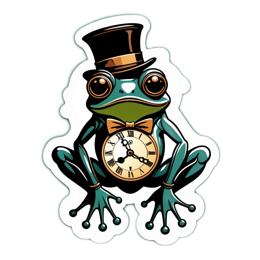frog timepiece SVG PNG design