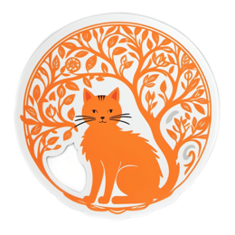 cat nature sticker SVG PNG design