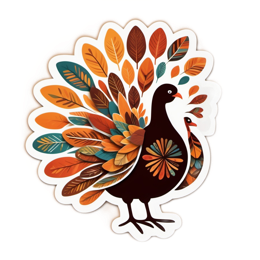 autumn peacocks SVG PNG design with clean design elements
