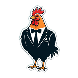 chicken funny sticker SVG PNG design with clean design elements