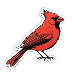 sticker cardinal SVG PNG design with clean design elements
