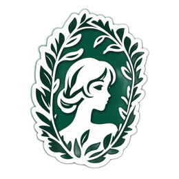floral vector SVG PNG design with white and green floral elements