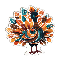 peacock collage SVG PNG design with clean design elements