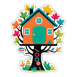 treehouse vibrant SVG PNG design with clean design elements