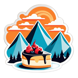 cake mountains SVG PNG design with clean design elements