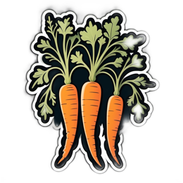carrots nature SVG PNG design with clean design elements